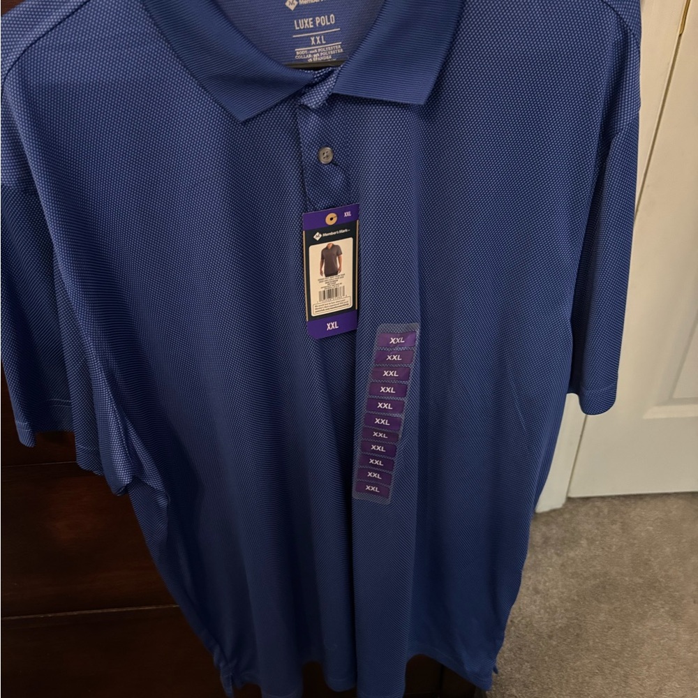 Lux Polo Men's Classic Blue Polo Shirt